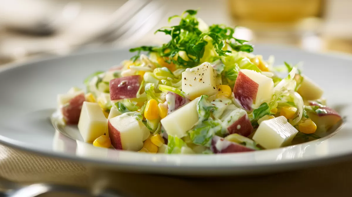 Würziger Apfel-Lauch-Salat mit Emmentaler