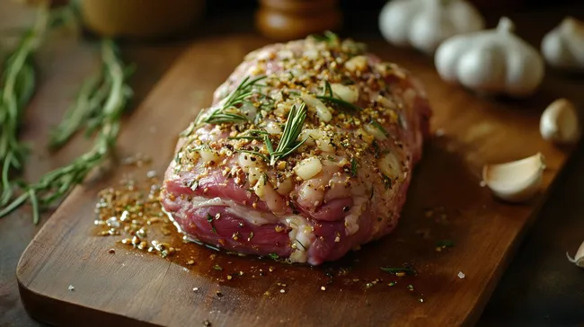 Würziger Lammbraten mit Kräutern und Knoblauch