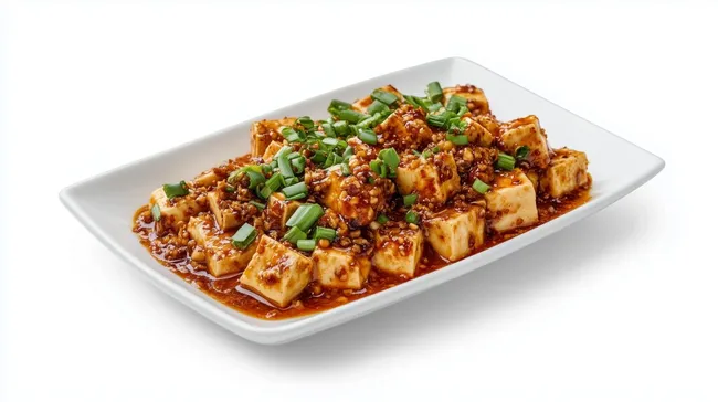 Würziger Mapo-Tofu mit Sichuan-Pfeffer und Frühlingszwiebeln