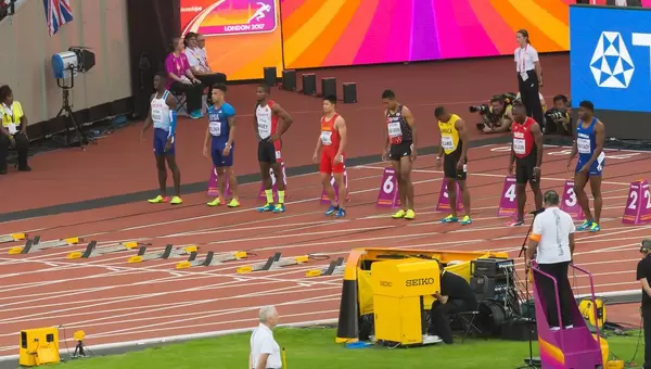 Yohan Blake, Reece Prescod und weitere 100-Meter-Läufer bei den IAAF Leichtathletik-Weltmeisterschaften 2017 in London