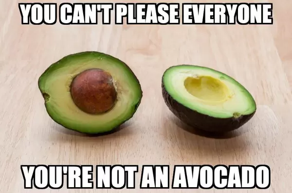 You can't please everyone - You're not avocado