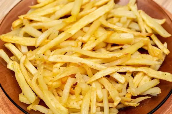 Yummy french fries as background