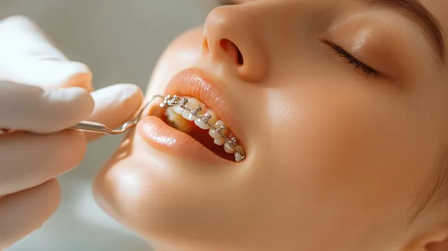 Zahnarztbesuch bei Behandlung mit Zahnspange