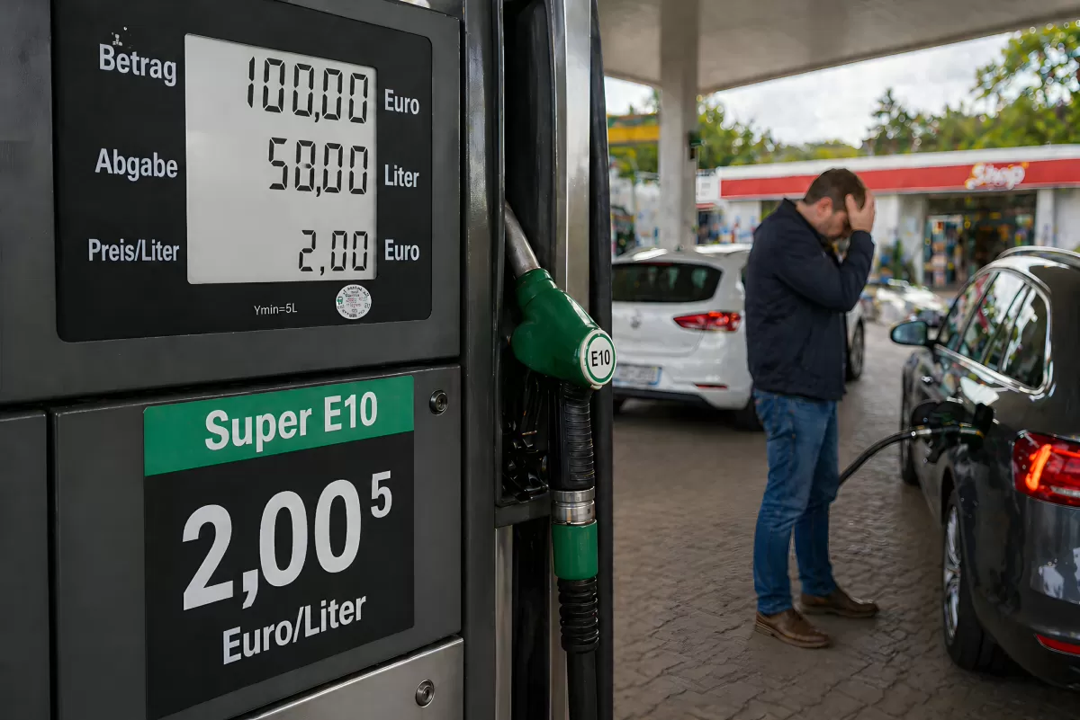 Zapfsäule mit Super E10 zu 2,00 Euro pro Liter