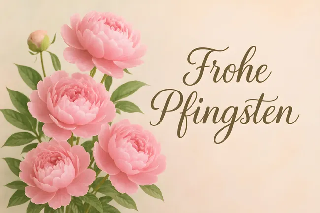 Zarte Pfingstrosen auf hellem Hintergrund