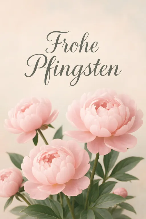 Zarte Pfingstrosen in Pastelltönen