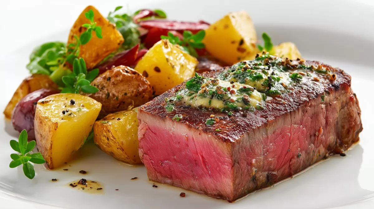 Zarte Rumpsteaks aus dem Ofen mit Kräuterbutter