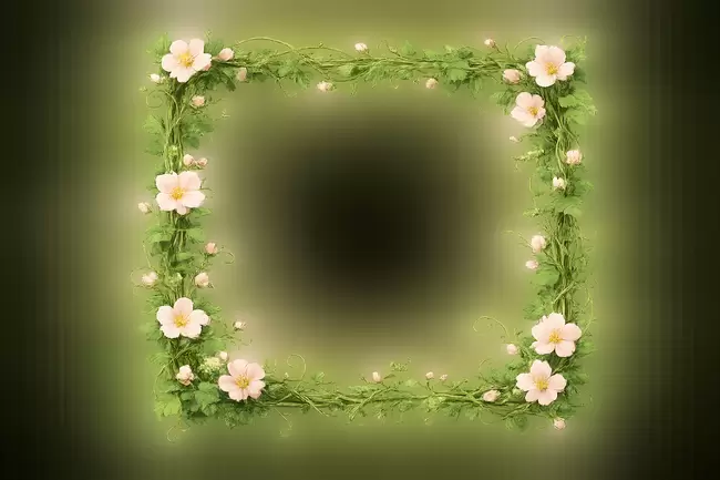 Zauberhafter Blumenrahmen: Romantische Dekoration