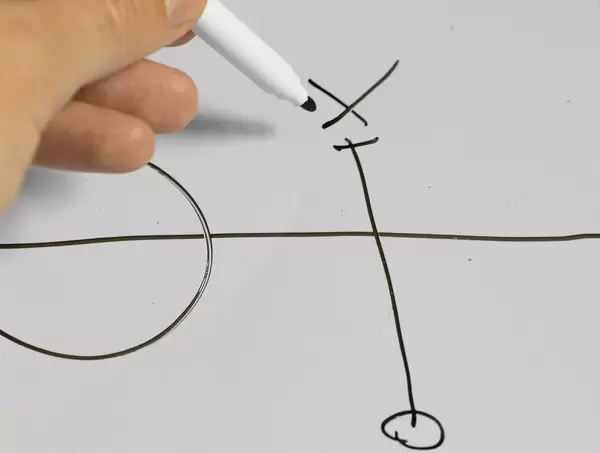 Zeichnung verdeutlicht Fußball-Taktik