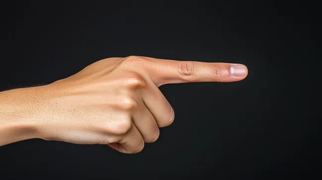 Zeigende Hand mit erhobenem Finger - Symbolische Geste