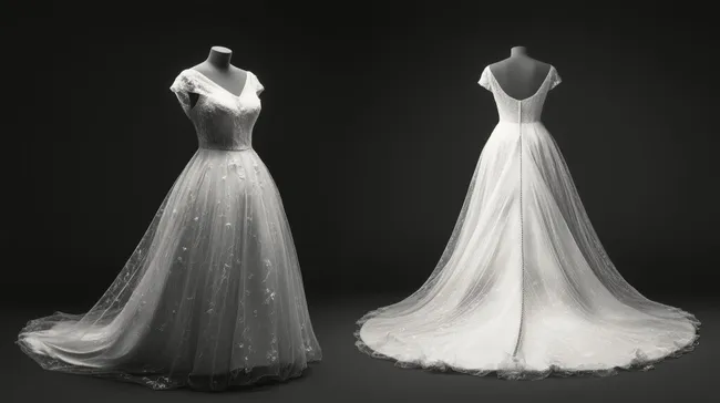 Zeitloses Brautkleid mit eleganter Präsentation