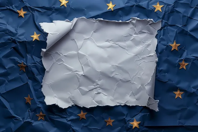 Zerknittertes Papier mit Sternen