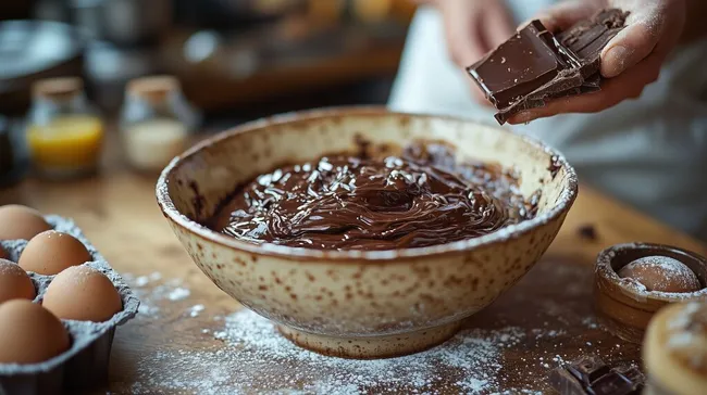 Zubereitung einer köstlichen Schokoladensoße für Desserts