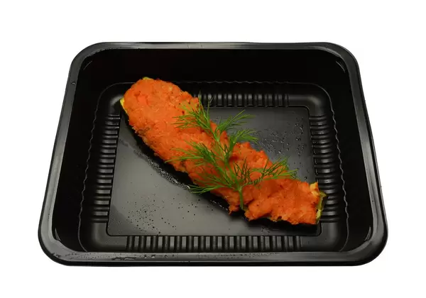 Zucchini stuffed with vegetables