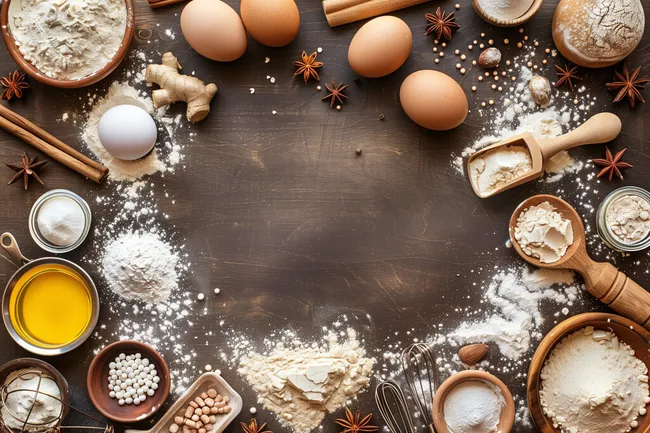Zutaten für hausgemachte Backwaren