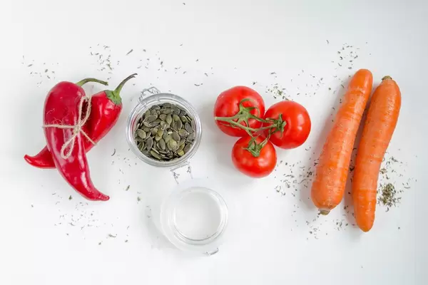 Zutaten: Gemüse und Gewürze