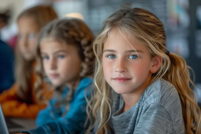 Zwei lächelnde Mädchen