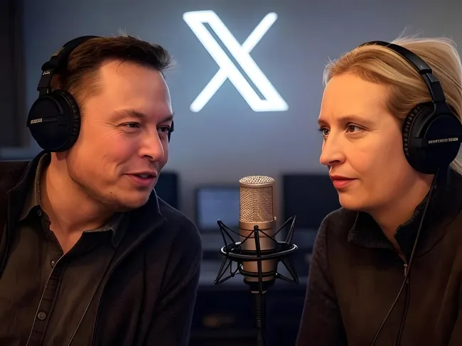 Zwei Personen in Aufnahmestudio bei Podcast-Interview