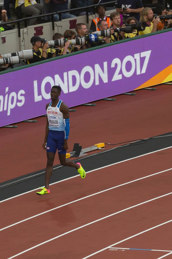 100-Meter-Läufer Reece Prescod bei den IAAF Leichtathletik-Weltmeisterschaften 2017 in London