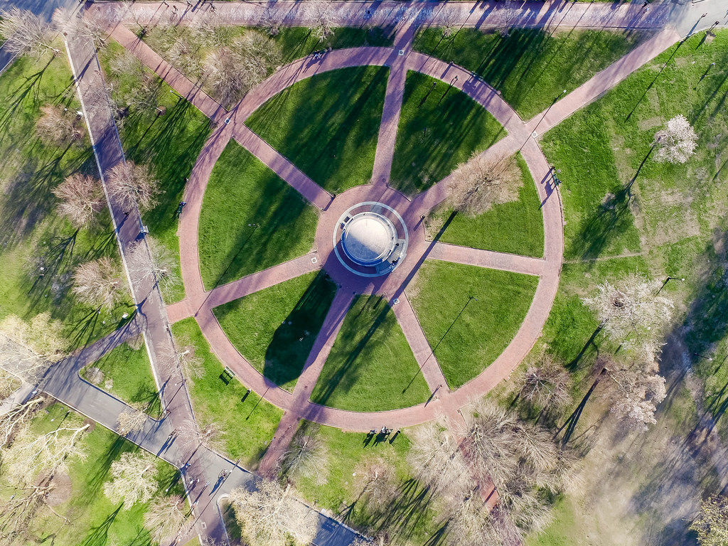 Aerial Photography of Parkman Bandstand at Boston Common