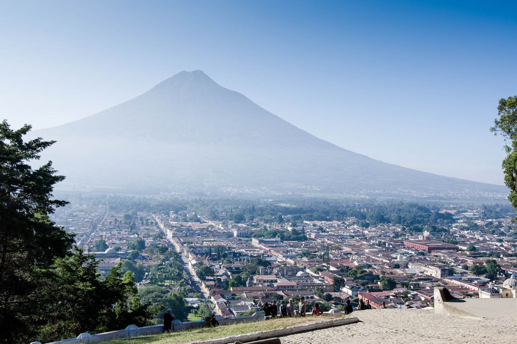 Aerial view of Antigua, Guatemala