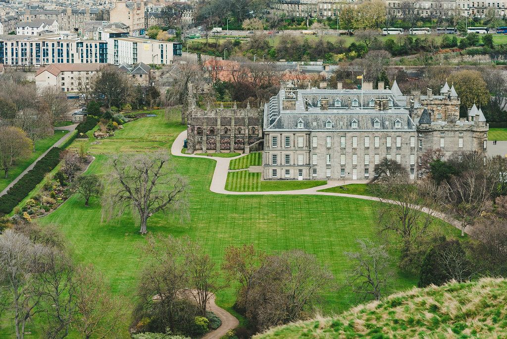 Aerial view of Holyrood Palace, in Edinburgh. (Flip 2019)