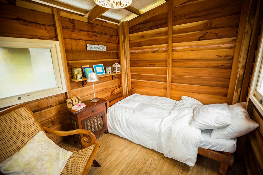 Another Shot Of The Interior Of The Small Cabin In The Woods