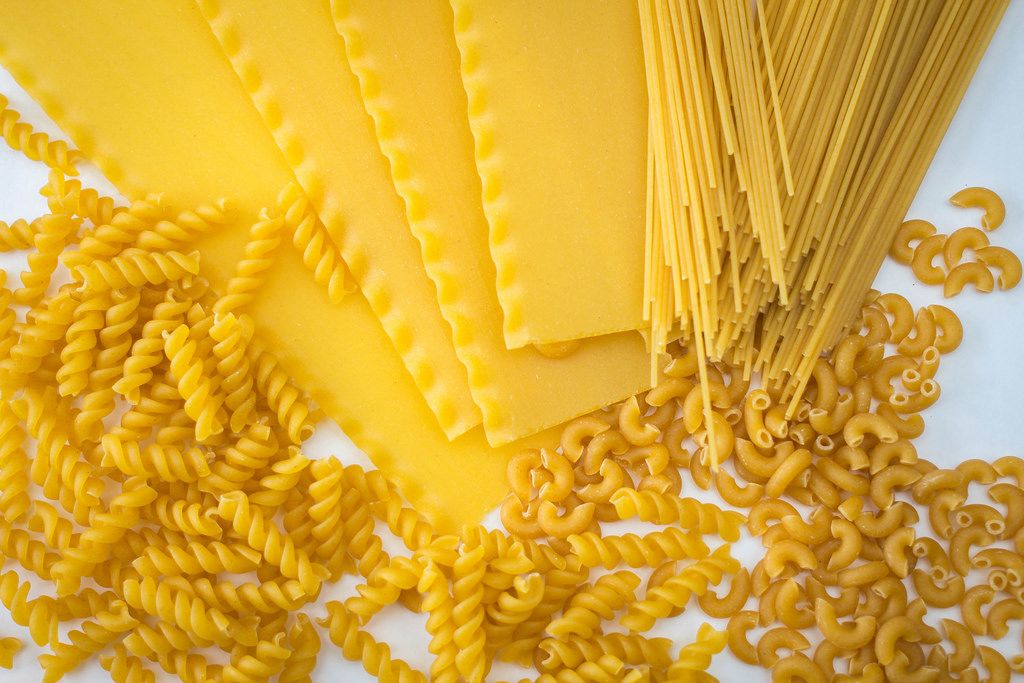 Assortiment Of Uncooked Pasta On A White Background Creative Commons 