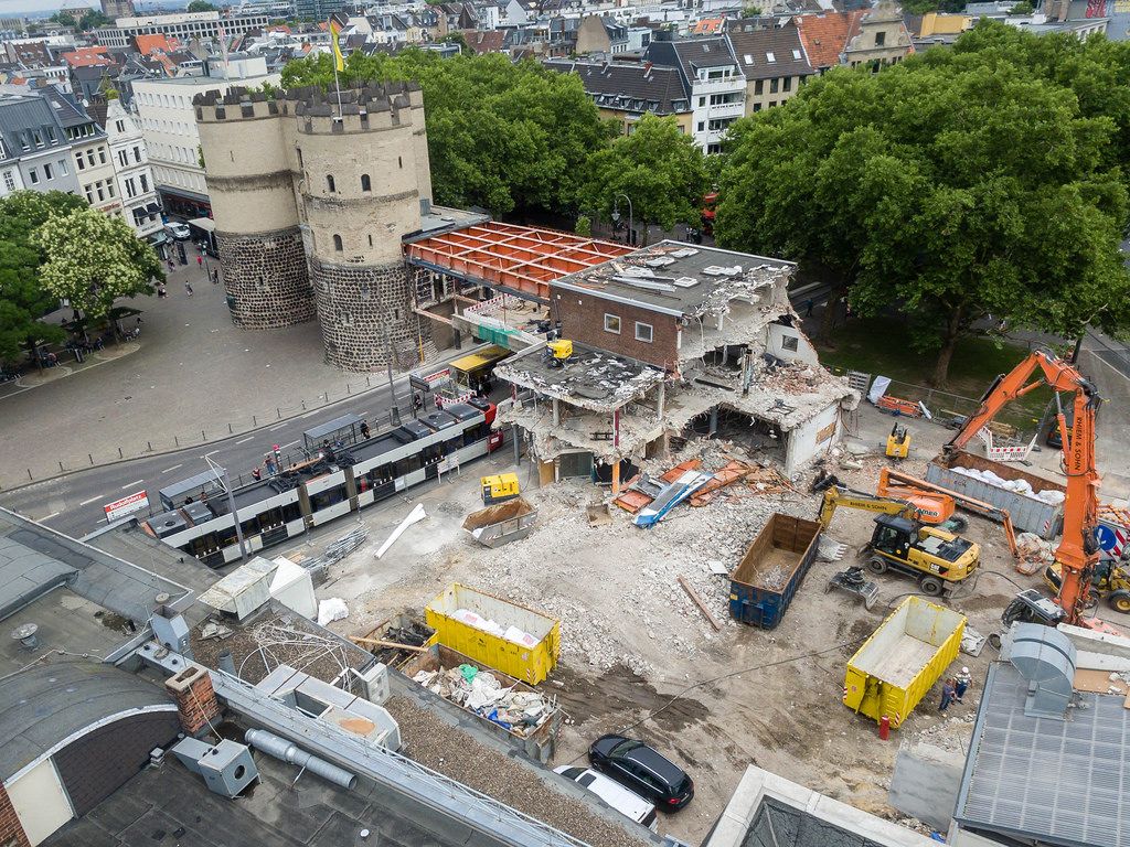Baustelle Rudoflplatz Köln im Jahr 2017