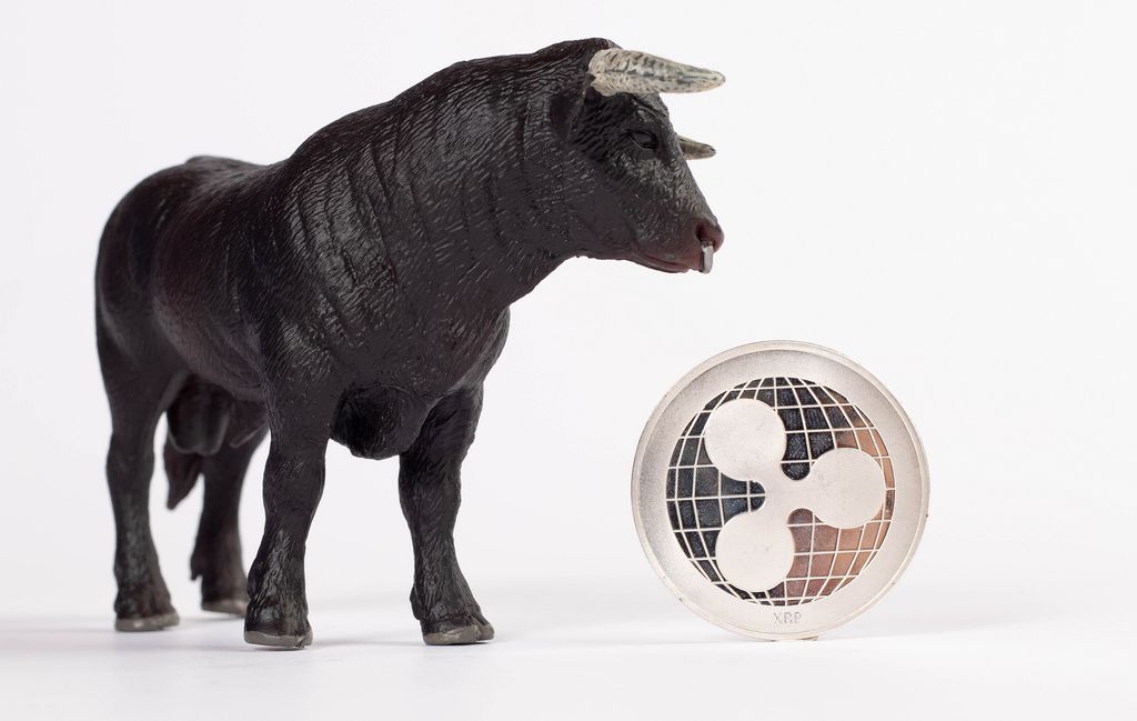 Black bull with Ripple coin