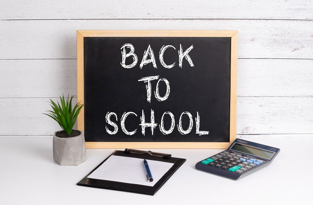 Blackboard with Back To School text