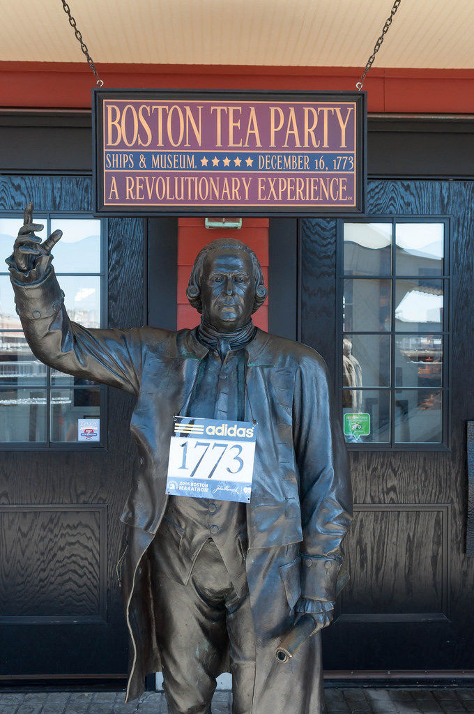 Boston Tea Party during Boston Marathon