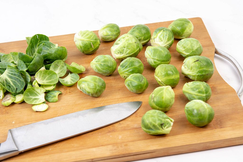 Brussel Sprouts on the wooden board (Flip 2019)