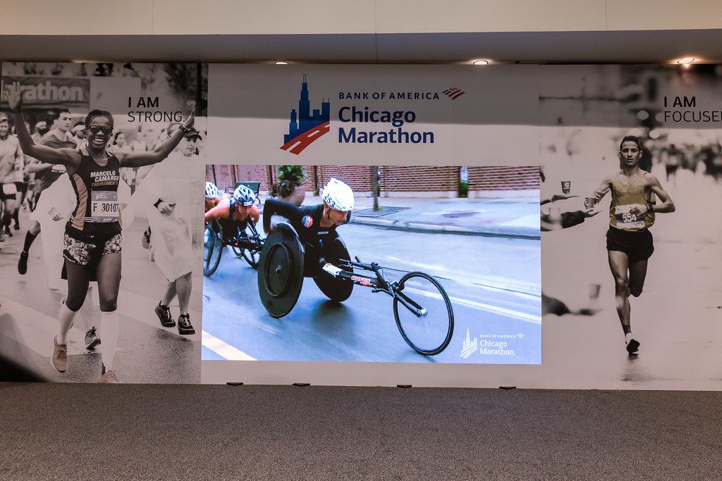 Chicago Handbike-Marathon, Ausstellung im North Building Convention Center McCormick Place, North Building