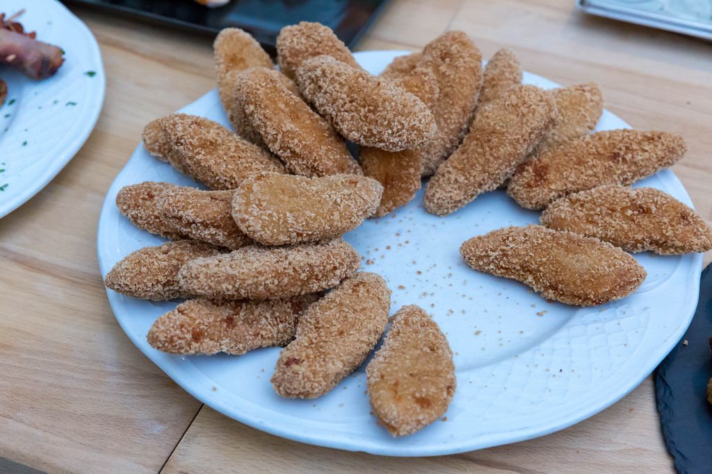 Chicken nuggets on a plate