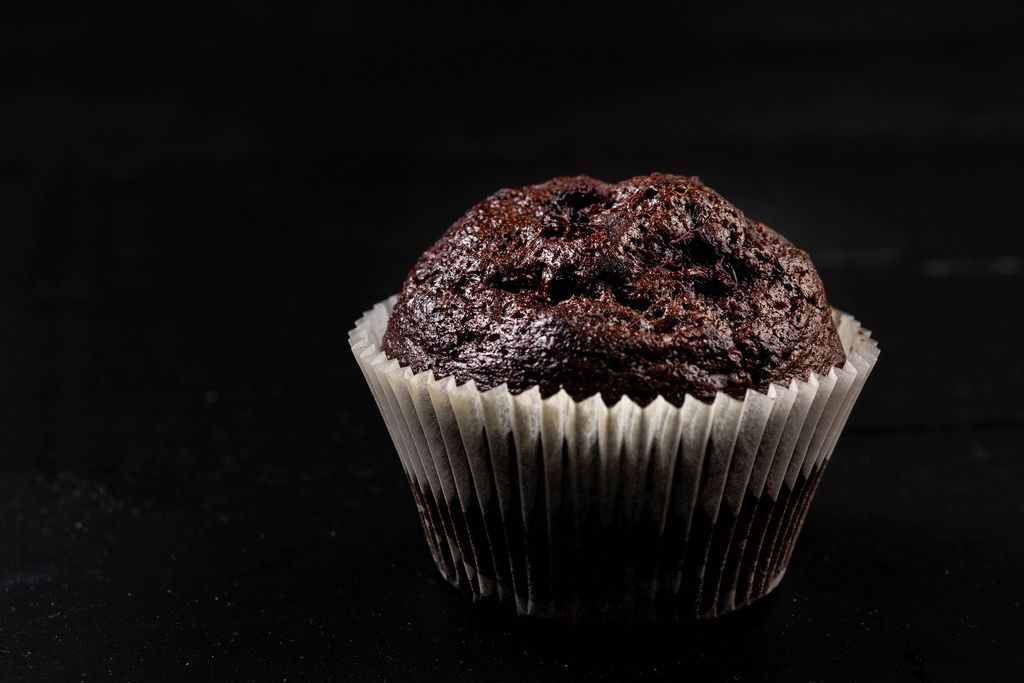 Chocolate Muffin cookie on the black background