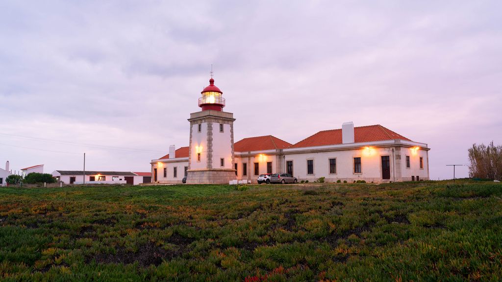 Classical Portugese Lighthouse at dawn