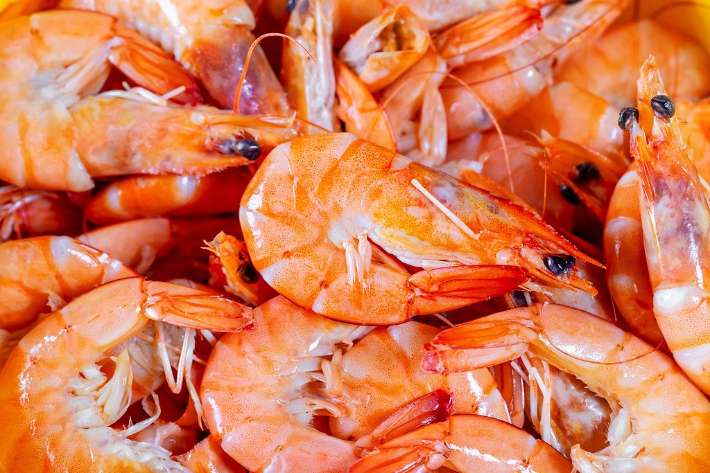 Close Up Photo of Boiled Shrimp in Shell - Creative Commons Bilder