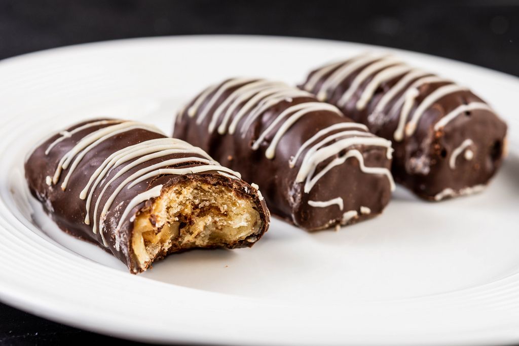 Closeup of Chocolate Zebra homemade cookies