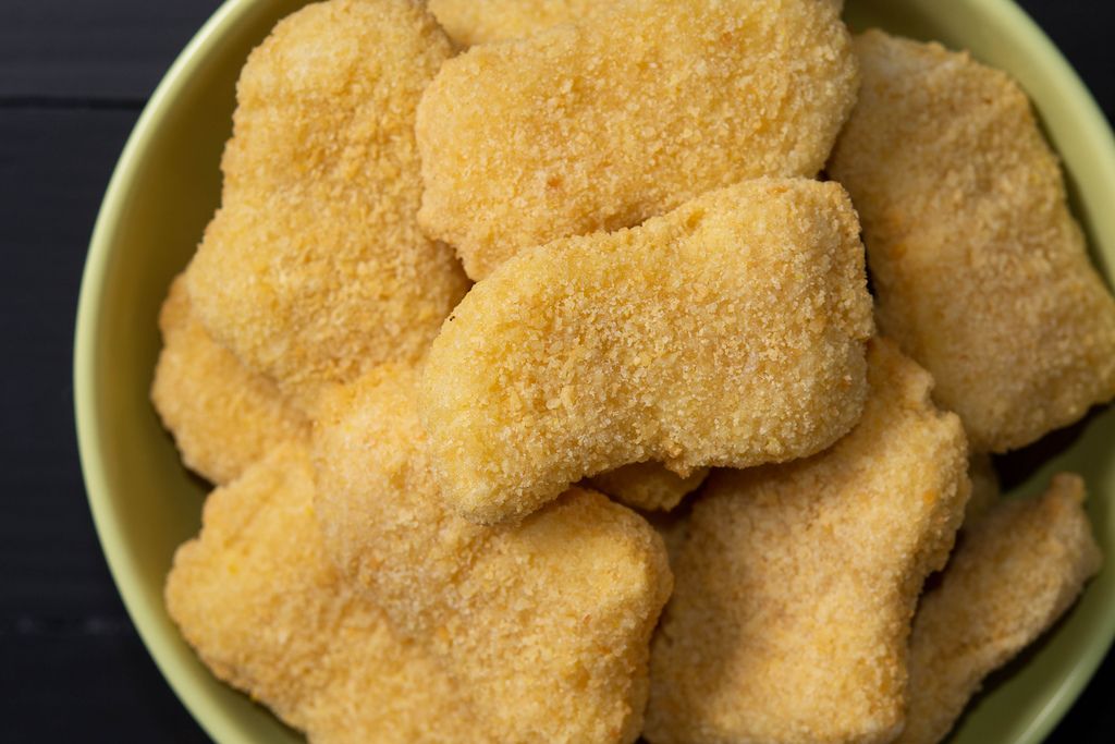 Closeup on Chicken Nuggets in the bowl