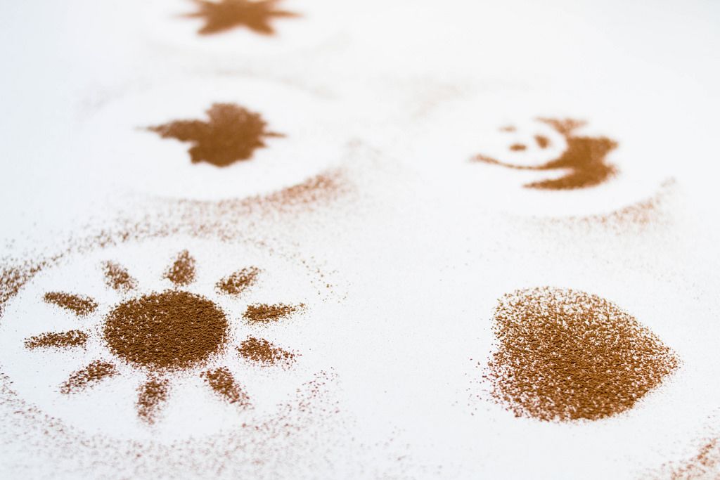 Cocoa dust  shapes