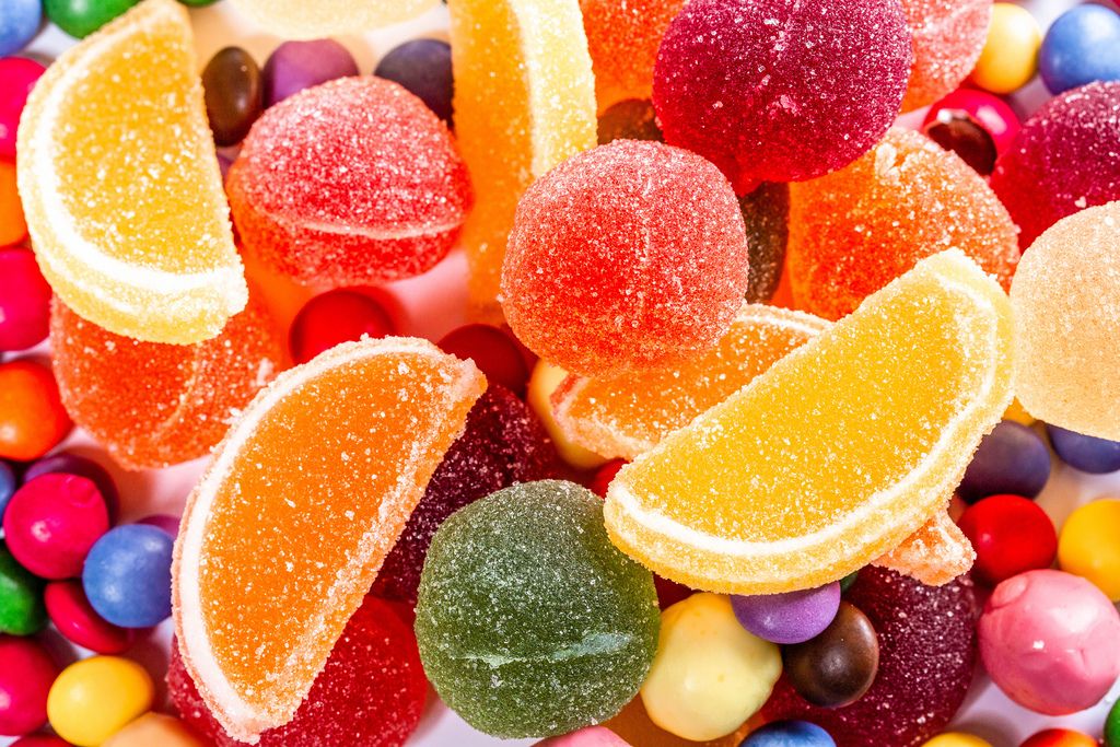 Colorful candies and marmalade sweets (Flip 2019)