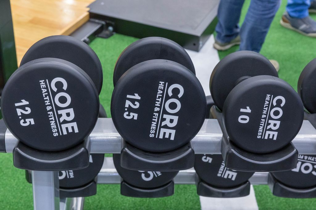 Core Health & Fitness 10 kg and 12.5 kg dumbbells at Fibo Cologne