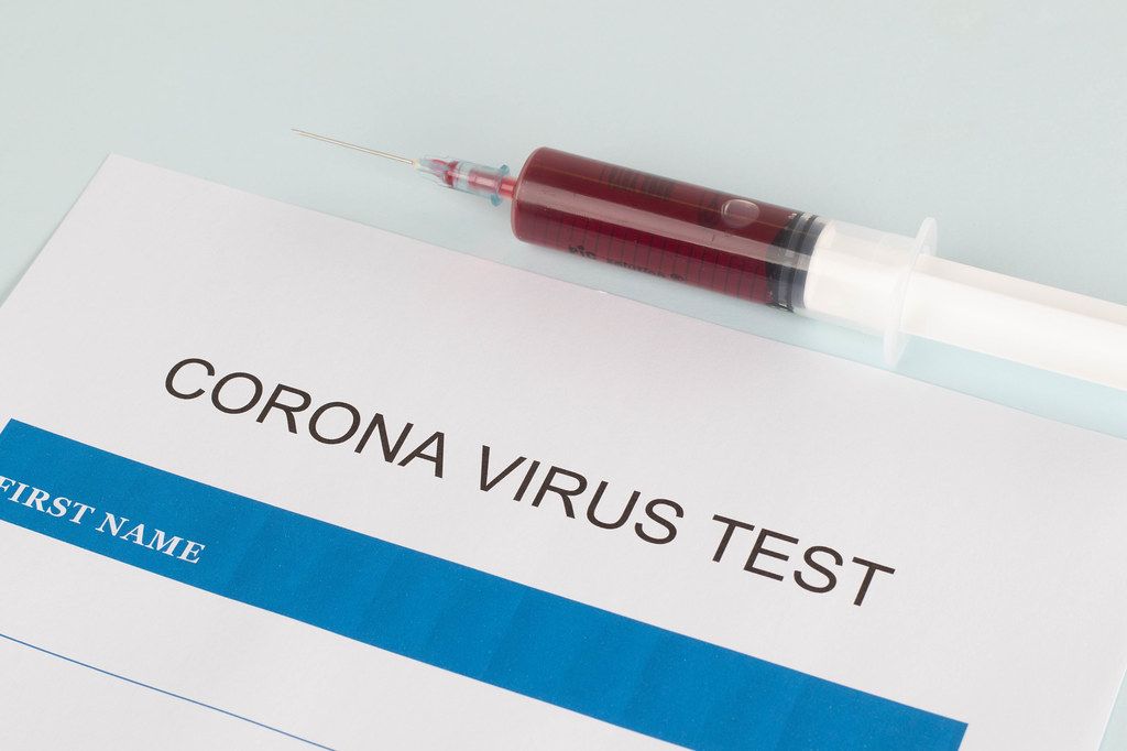 Coronavirus blood test concept