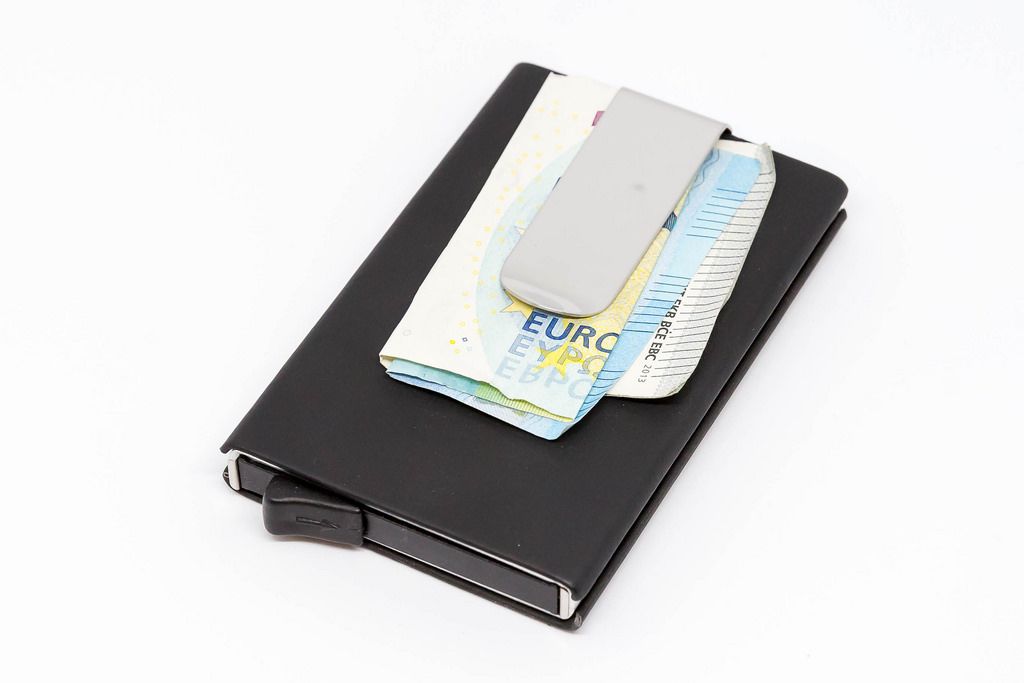Credit card case with money clip