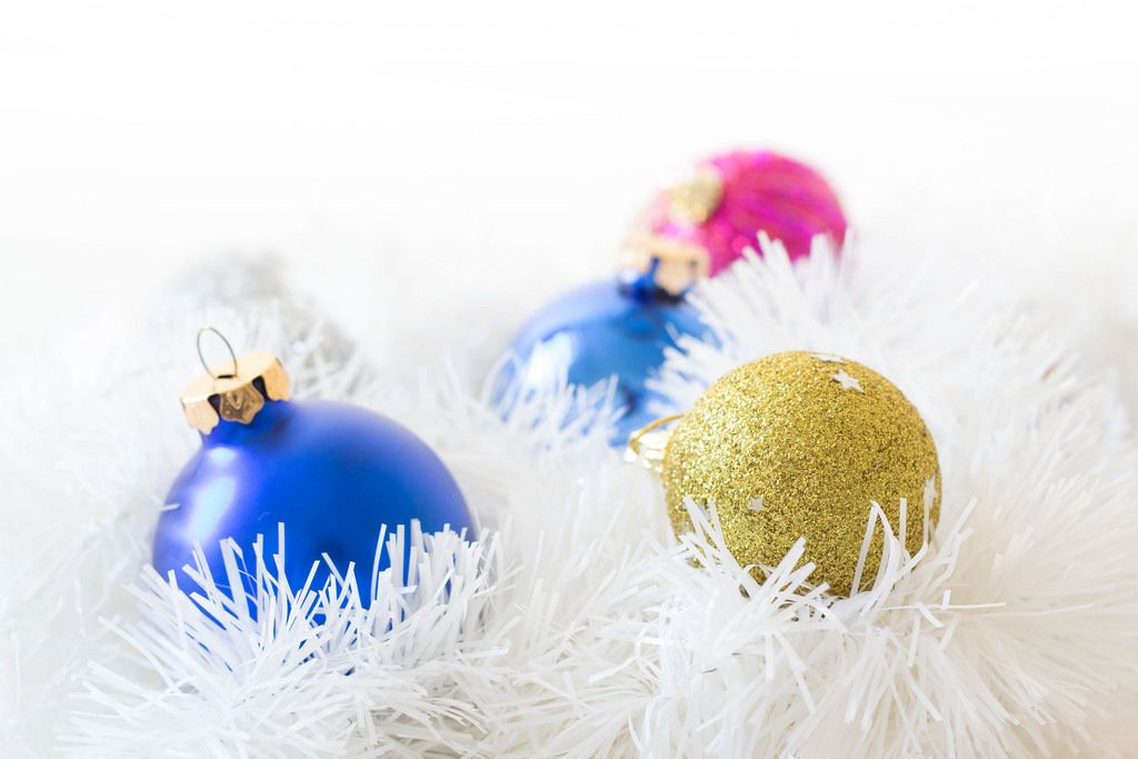 Different Christmas ornaments