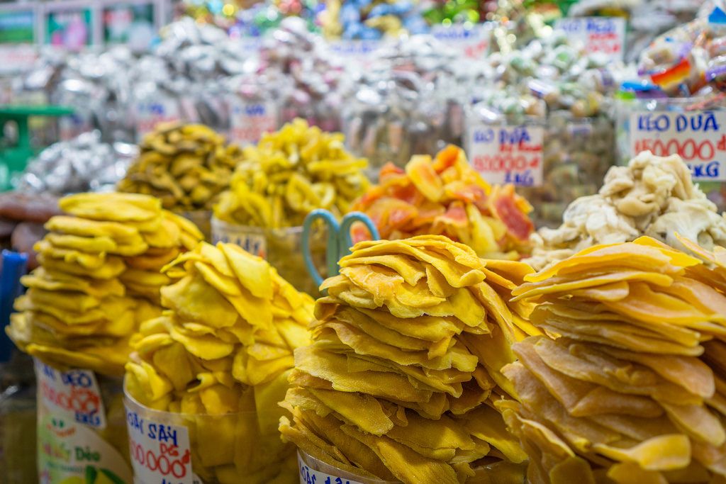 Dried Fruits and Candy at Ben Thanh Market in Saigon