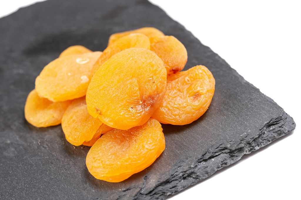 Dried Peaches on the black stone tray (Flip 2019)