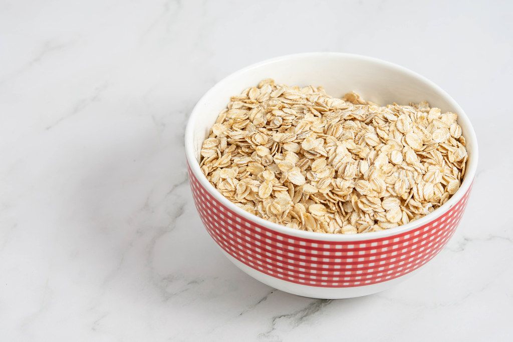 Dry Oatmeal in the bowl