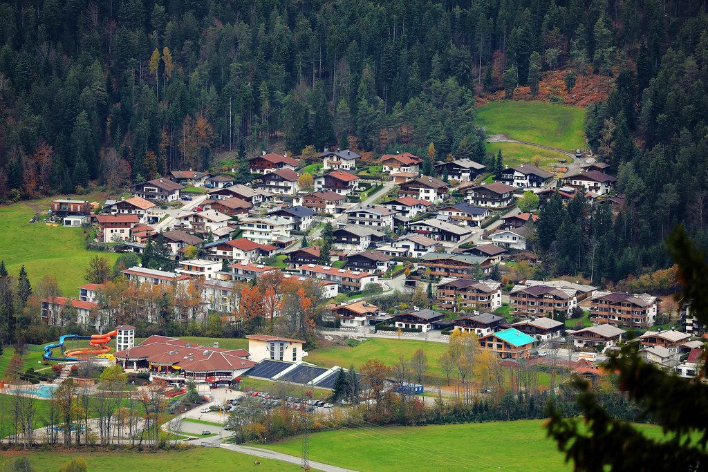 Ellmau, Tirol, Austria, seen from above